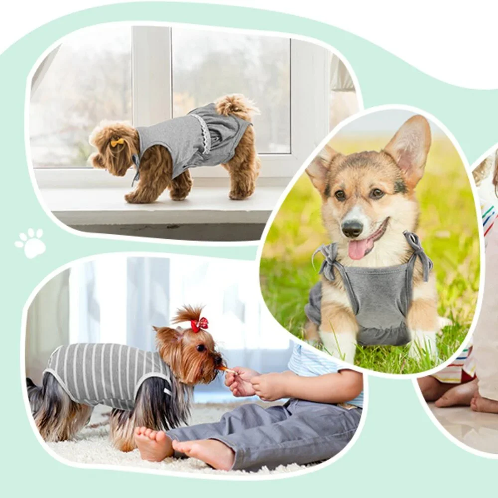 Reusable/Washable Female Dog/Puppy Sanitary Undies/Diapers w/ adjustable ties‎ S
